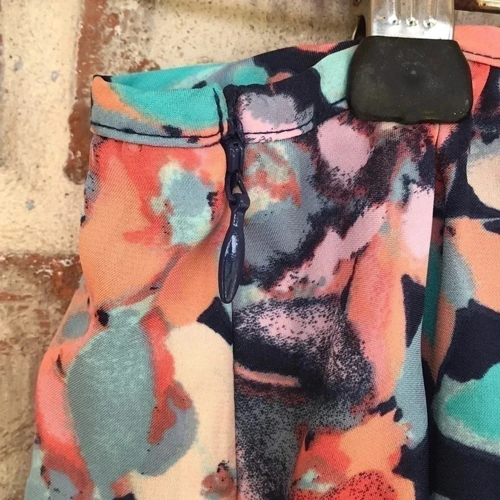 Lauren‎ Conrad Navy Floral Mini Skirt